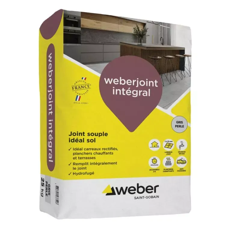 weberjoint-intégral rempli intégralement le joint (usage exterieur et interieur)
