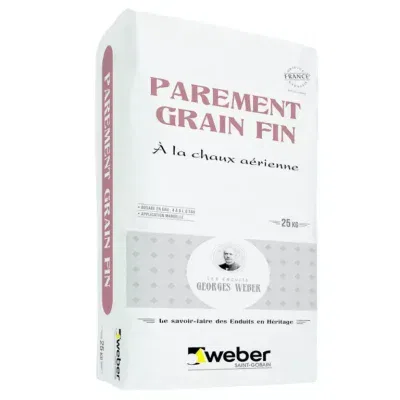 WEBER - Weber Parement Grain Fin Enduit Minéral Épais à la Chaux
