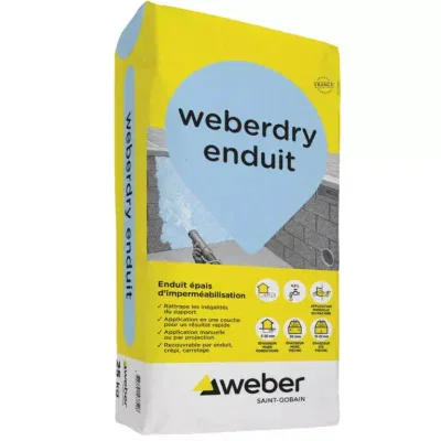 WEBER - WeberDry Enduit Enduit Épais Imperméabilisation