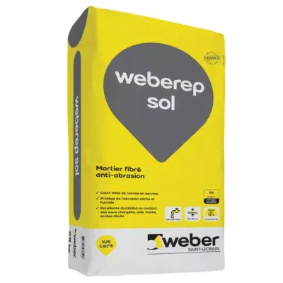 WEBER - WeberRep Sol Mortier Fibré Anti Abrasion