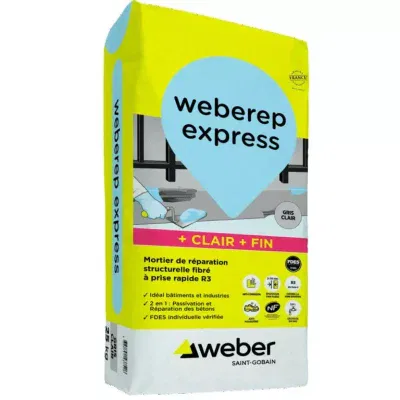 WEBER - WeberRep Express Mortier de Réparation Fibré