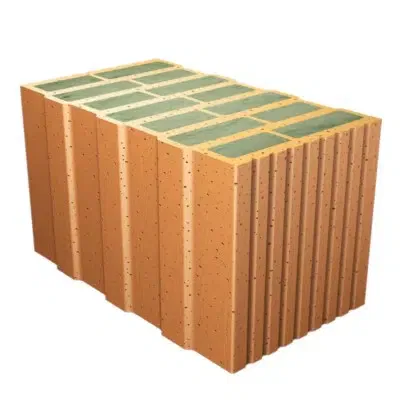 POROTHERM -CLIMAmur® 42 -Brique Auto-Isolante Remplie de Laine de Roche