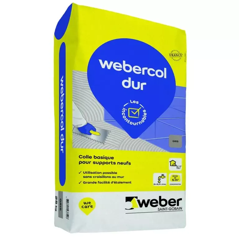 webercol dur colle de base carrelage neuf