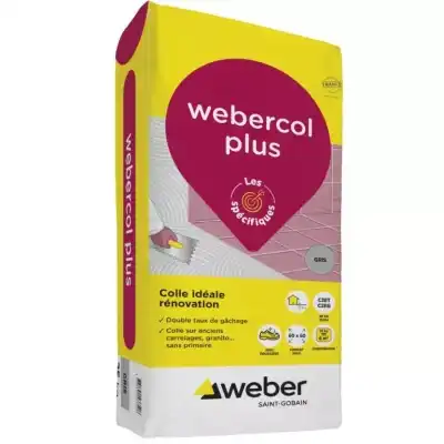 webercol plus colle rénovation, sur ancien carrelage