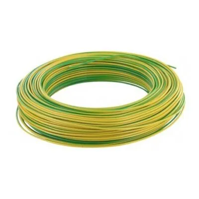 DEBFLEX -Bobine Cable Rigide HO7V U 1,5mm² Jaune/Vert
