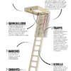 FAKRO -LWK Konfort -Escalier Escamotable en Bois -Larg. 800mm