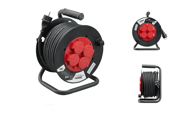 DEBFLEX -Enrouleur Professionnel -F 3G1.5 4P Étanche -Disjoncteur
