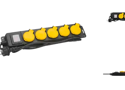 DEBFLEX -Bloc Étanche IP44 5 Prises 2 Pôles + Terre -A Clapet