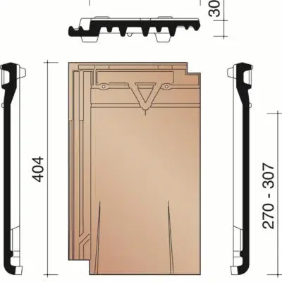 koramic-datura-tuile-chatiere-grille en Céramique