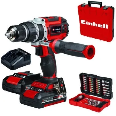 EINHELL -Perceuse-Visseuse à percussion sans fil TP-CD 18/60 Li- i BL +39 (2x2,0Ah) (Pack)