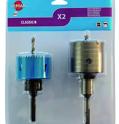 LEMAN -TRE.23864 -Lot de 2 SDS+ -Ø 68 -Spécial Boîtier Électrique