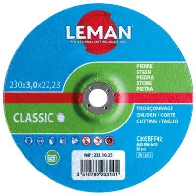 LEMAN -DAT.12310 -Disque à Tronçonner -Matériaux, Pierre
