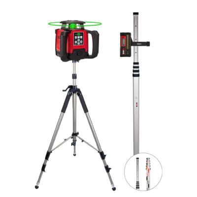 LEVELFIX -650HVG SET 2 -Laser Vert Multifonction Horizontal – Vertical + Trépied Pivotant 3,00m + Rrécepteur