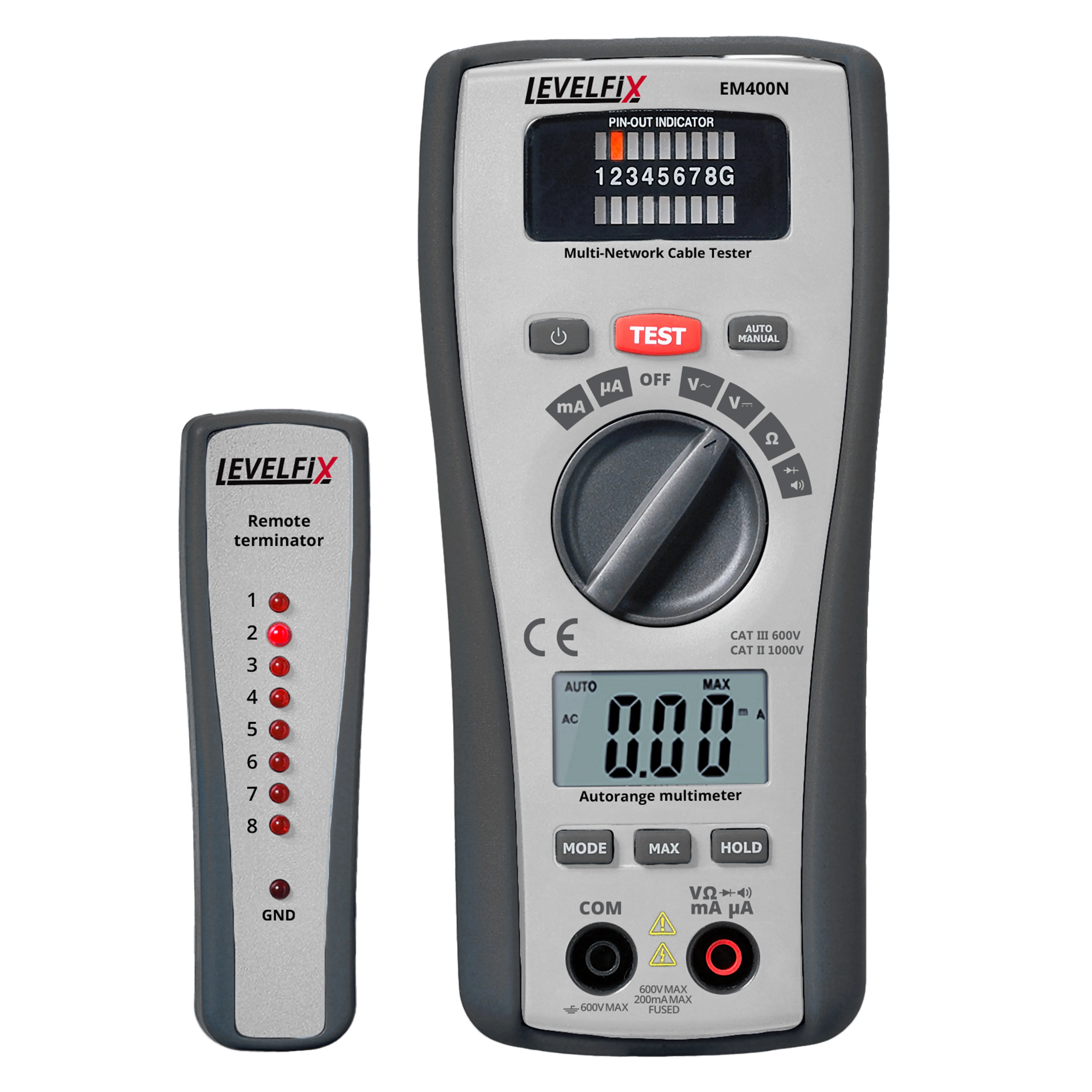 LEVELFIX -EM400N -2IN1 MULTI-MÈTRE DIGITAL -TESTEUR DE LAN