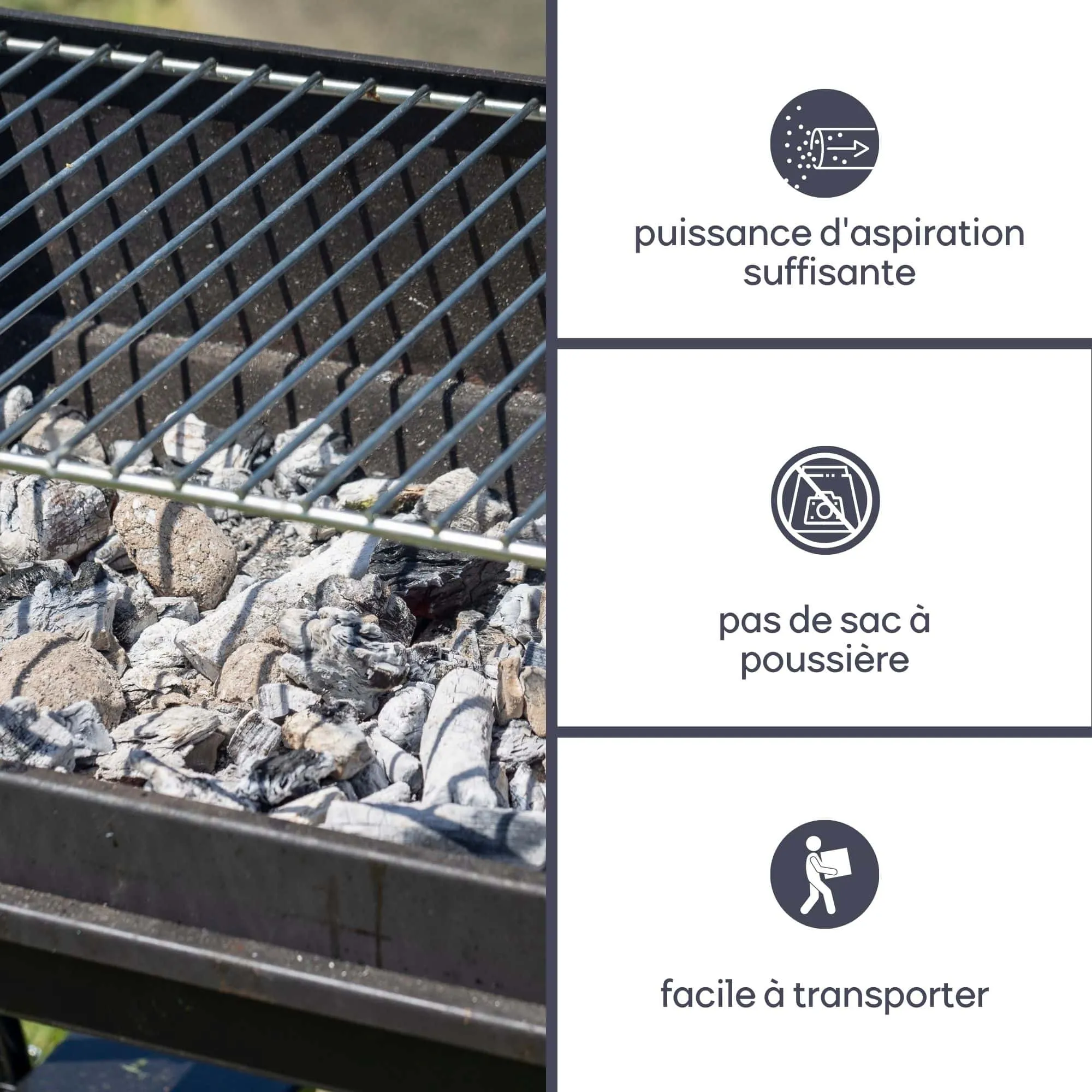 PEREL -TCA90041 -Mini Aspirateur à Cendresc -600W