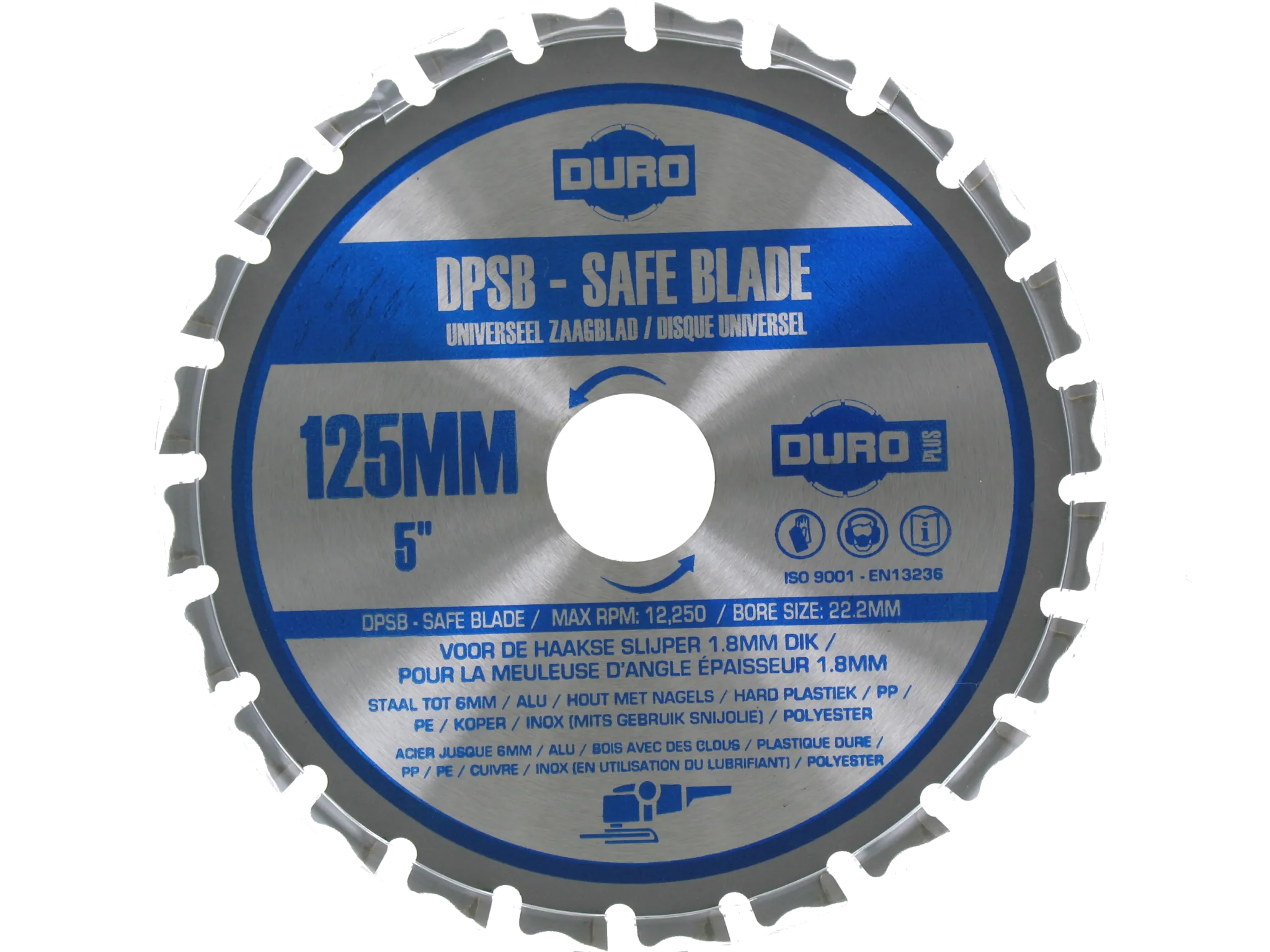 DURO - DPSB Disque Diamanté 125mm Métaux/PVC